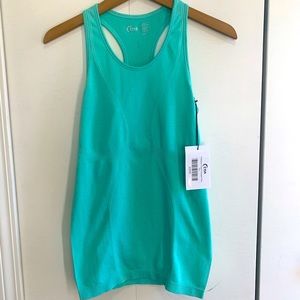 NWT Zyia Active Aqua Copper Charged Athletic Tank Top Women's Small
